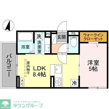 D-ROOM南越谷(1LDK/3階)の間取り写真