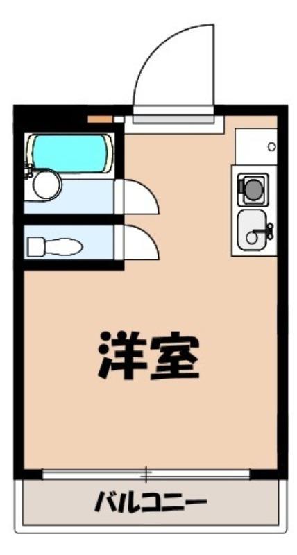 グランコート伊勢崎(ワンルーム/3階)の間取り写真