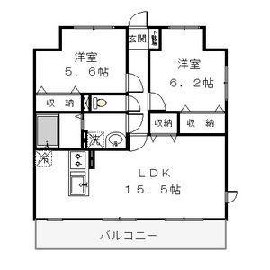 アルト カッシーナ(2LDK/7階)の間取り写真