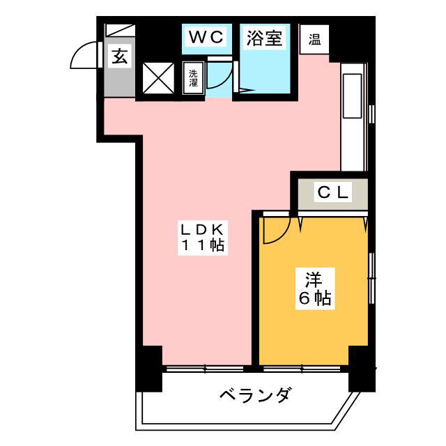 サントル・ヴィラージュI(1LDK/2階)の間取り写真