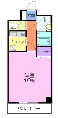 MRR宇都宮(1K/10階)の間取り写真
