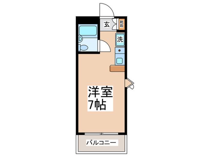 第二日進ハイツ(ワンルーム/1階)の間取り写真