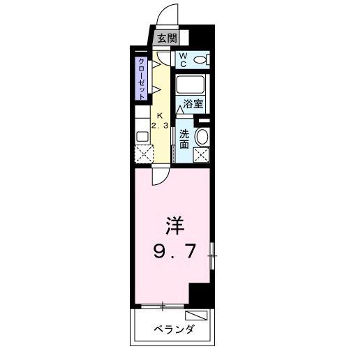 プレミアム 天久(1K/7階)の間取り写真