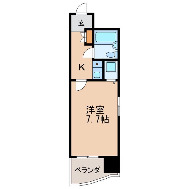 ライオンズマンション丸の内第6(1K/9階)の間取り写真