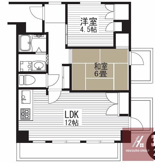 ライフステージ新大阪(2LDK/3階)の間取り写真