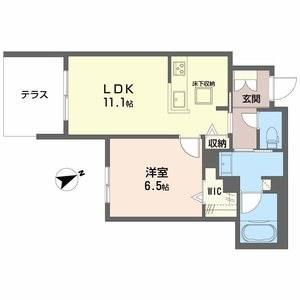 カーサ ピノ 5(1LDK/1階)の間取り写真