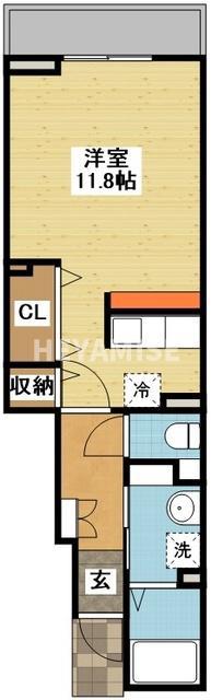 アヤ ソフィア(1K/1階)の間取り写真
