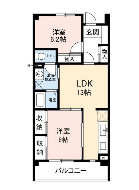 PLENDY相模原清新(2LDK/3階)の間取り写真