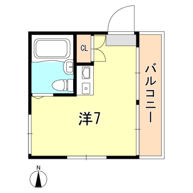 CASA兵庫(ワンルーム/4階)の間取り写真