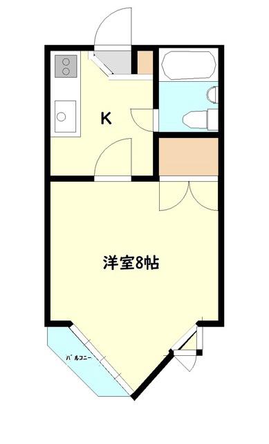 グリーンハウスII(1K/1階)の間取り写真
