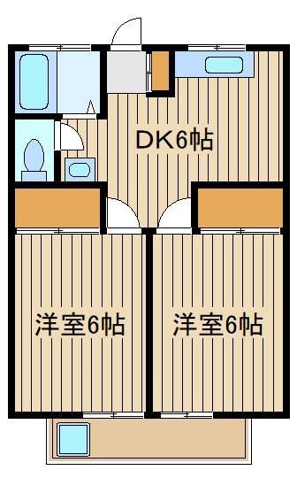 寿マンション(2DK/2階)の間取り写真