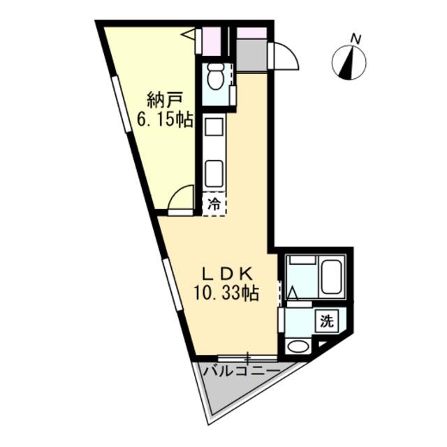 ANQI神宮前(1LDK/1階)の間取り写真