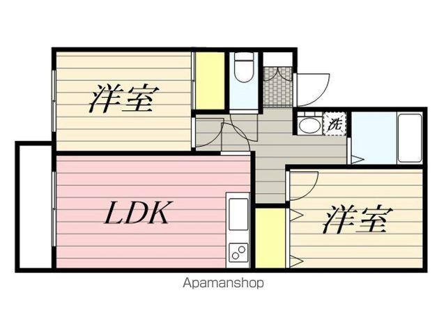 ディアコート恒久(2LDK/1階)の間取り写真
