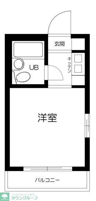 ユースフル祐天寺(ワンルーム/2階)の間取り写真