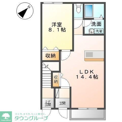 セレーノ藤澤(1LDK/1階)の間取り写真
