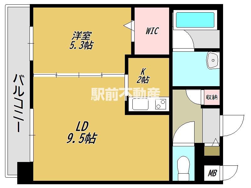PLUMERIA駅南(1LDK/4階)の間取り写真