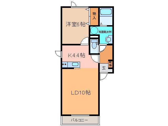 プラナス52(1LDK/2階)の間取り写真