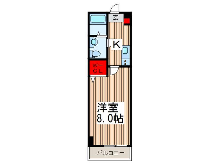 アルファコート西川口9(1K/6階)の間取り写真