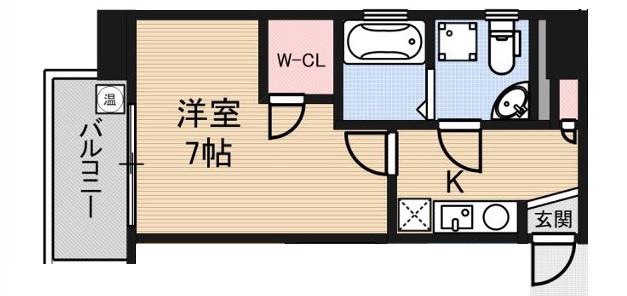 セレニテ日本橋EST(1K/7階)の間取り写真