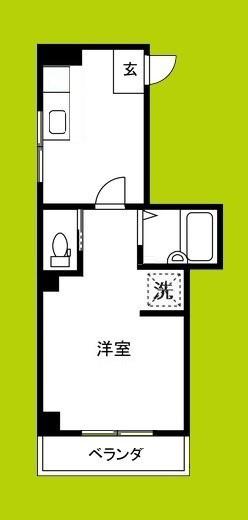 ひかりマンション(1K/2階)の間取り写真