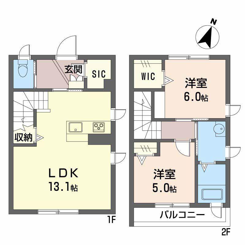 ピュアメゾン(2LDK/1階)の間取り写真