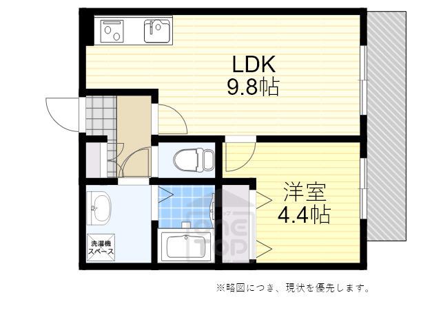 KTIレジデンス吹田2(1LDK/1階)の間取り写真