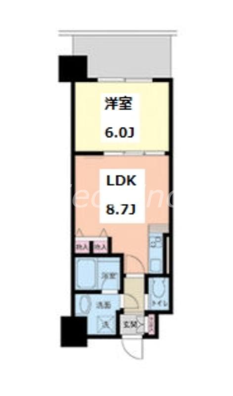 グランシス天満橋(1LDK/11階)の間取り写真