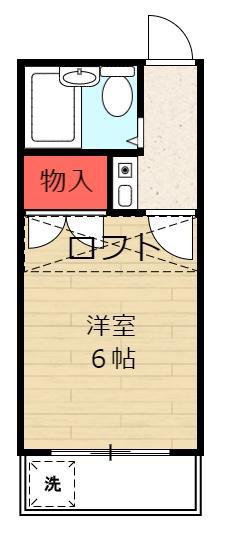 レオパレス吉川第6(ワンルーム/1階)の間取り写真