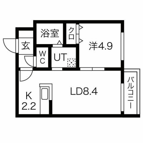 MTガーデン山の手(1LDK/3階)の間取り写真