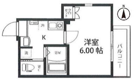 ベルガーデン中板橋(1K/3階)の間取り写真