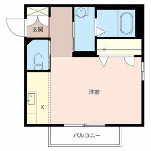 リジェル近江八幡(ワンルーム/2階)の間取り写真