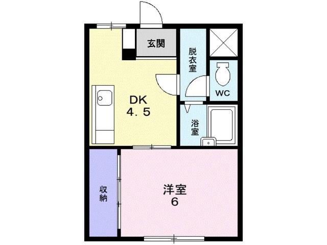 ドリームハイツ(1DK/2階)の間取り写真