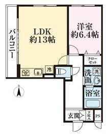 PARK LANE山王(1LDK/3階)の間取り写真