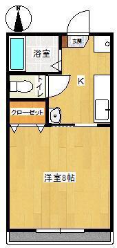 メゾン ジュネス(1K/2階)の間取り写真