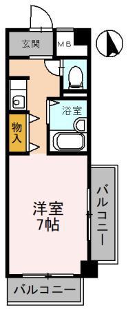 アヴァンセ21(1K/2階)の間取り写真