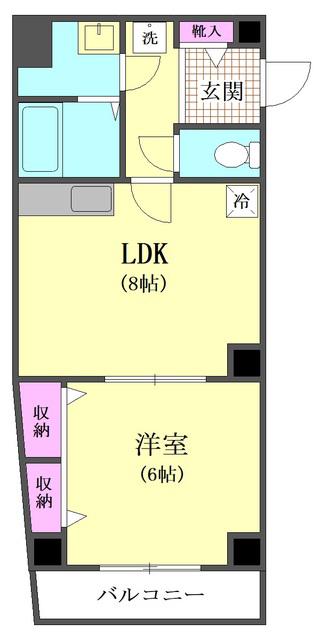 メゾンルフレール(1LDK/2階)の間取り写真