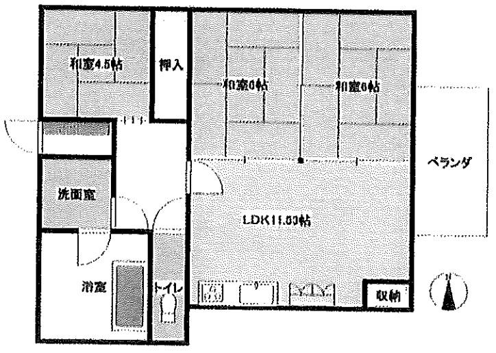二日町ホームプラザ(3LDK/9階)の間取り写真