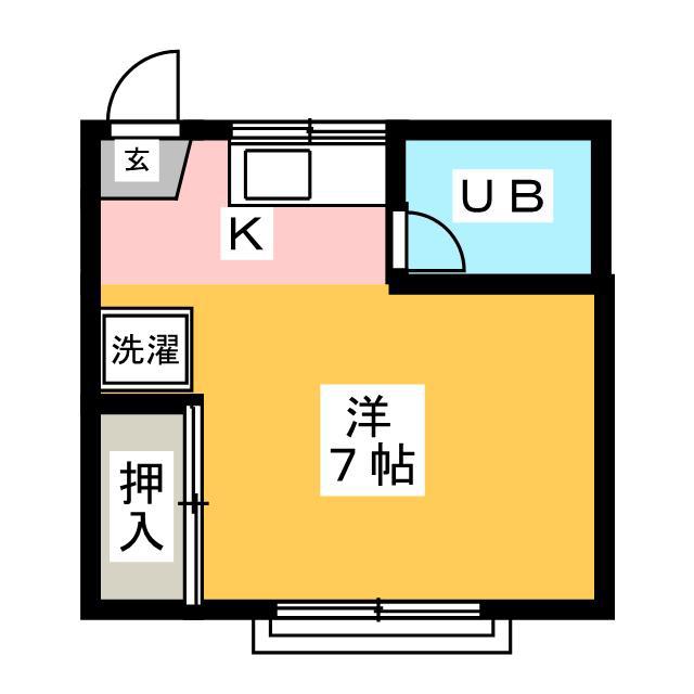 ハイツイイジマ(ワンルーム/2階)の間取り写真