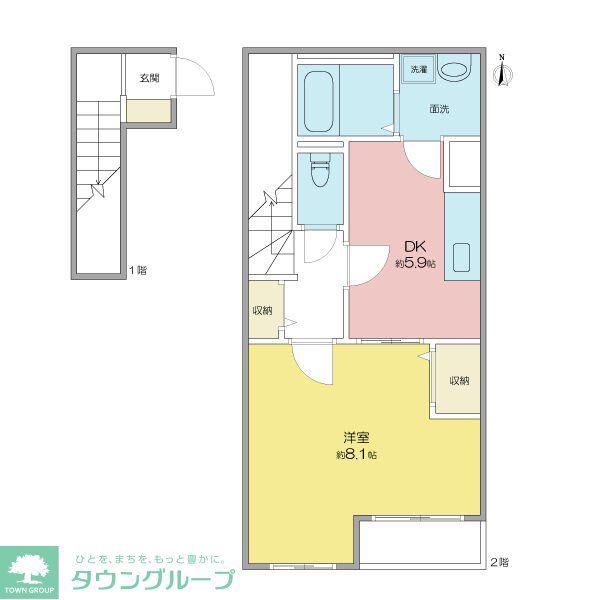 サンフォレスタ(1K/2階)の間取り写真