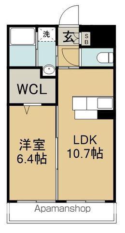 ベルビルJ(1LDK/3階)の間取り写真