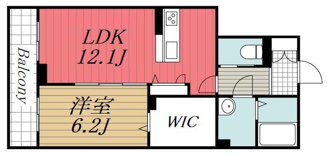 グランツィオーネIII(1LDK/3階)の間取り写真