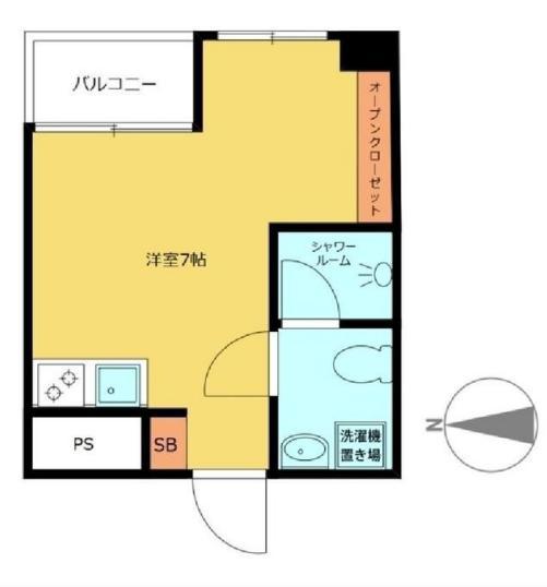 GODAI方南町(ワンルーム/3階)の間取り写真