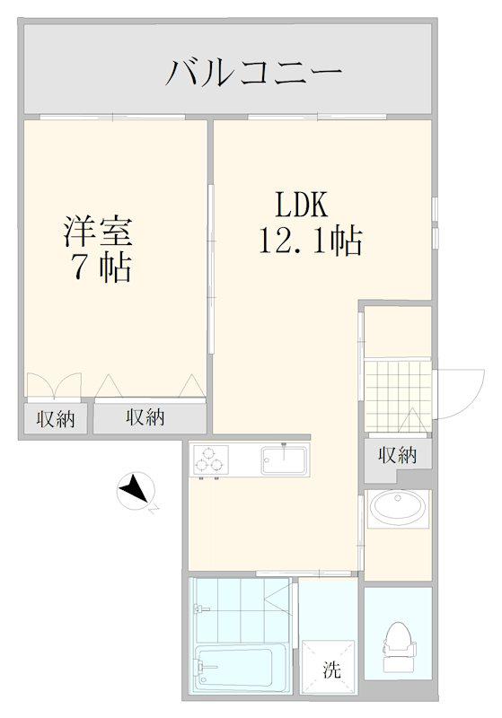 クローバーガーデン荻窪(1LDK/2階)の間取り写真