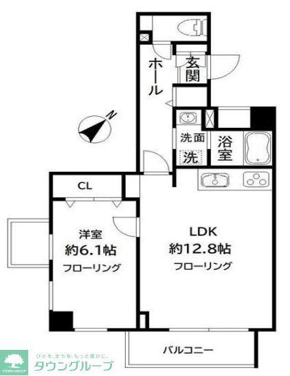 N-FLATS 横浜大岡(1LDK/3階)の間取り写真