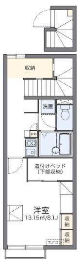 レオパレスLADY GRAYII(1K/2階)の間取り写真