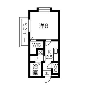 メゾンド・はなぶさIIIA(1K/1階)の間取り写真