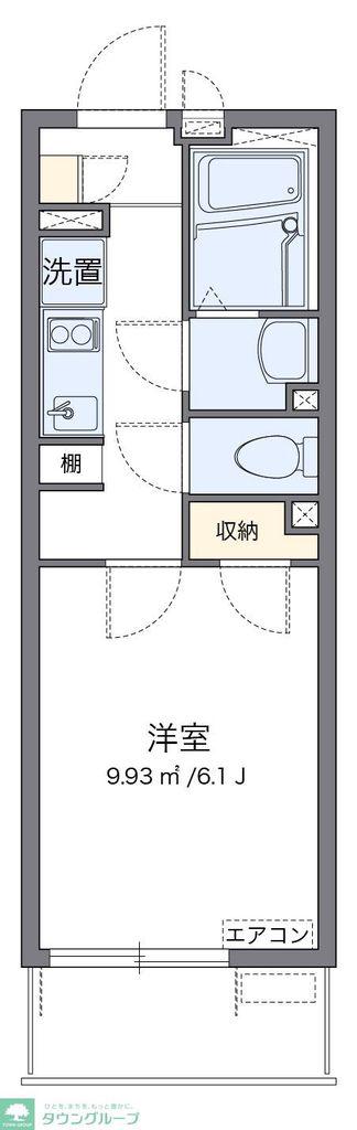 クレイノNISHIKI(1K/1階)の間取り写真