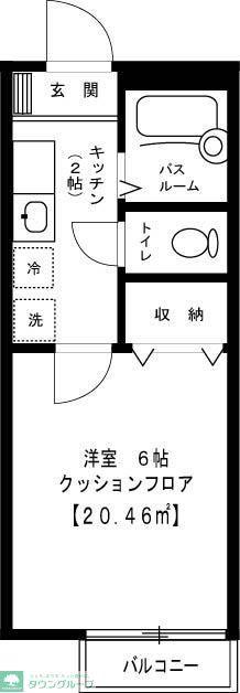 プリマヴェーラ(1K/2階)の間取り写真