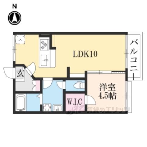 ハイムアレグレットA棟(1LDK/2階)の間取り写真
