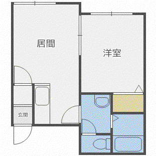 リースクエア31 III(1LDK/3階)の間取り写真